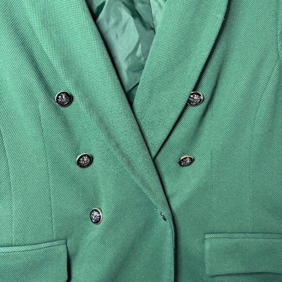 Jules & Leopold Womens Large Green Double Breasted Blazer Holiday Career Jacket - Picture 10 of 13